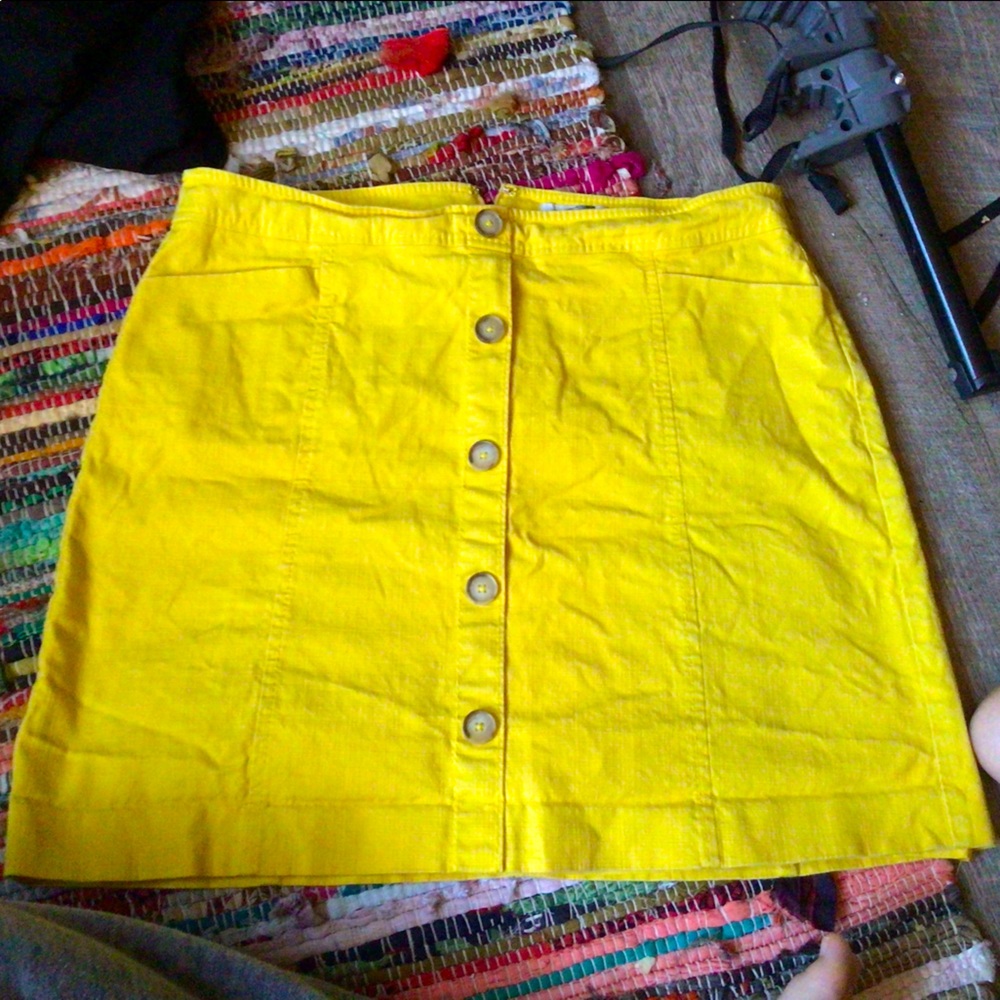Yellow Mini skirt by Loft